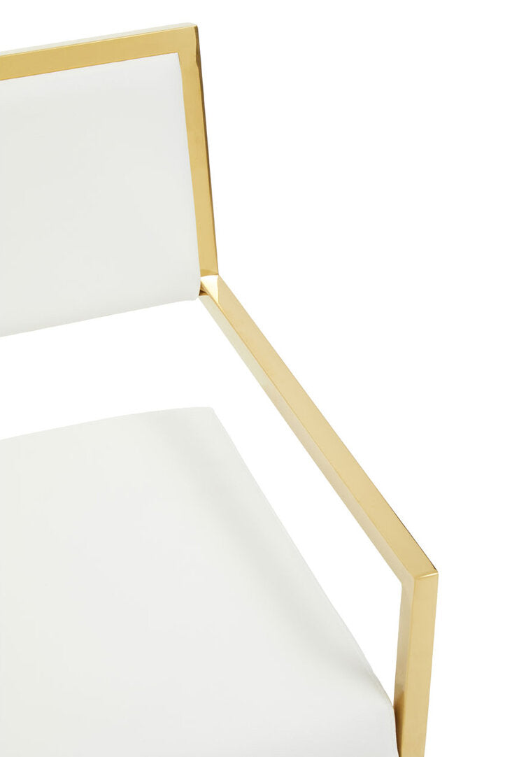 Olin Dining Chair - Faux Ivory Leather