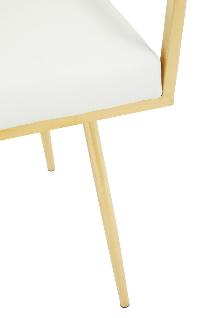 Olin Dining Chair - Faux Ivory Leather