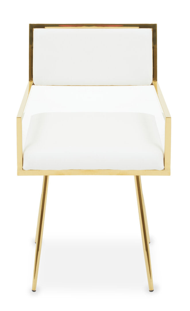 Olin Dining Chair - Faux Ivory Leather