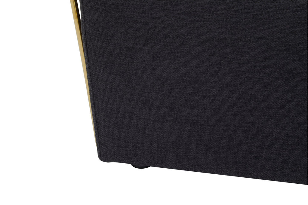 Senta 2 Seater Sofa - Black & Gold