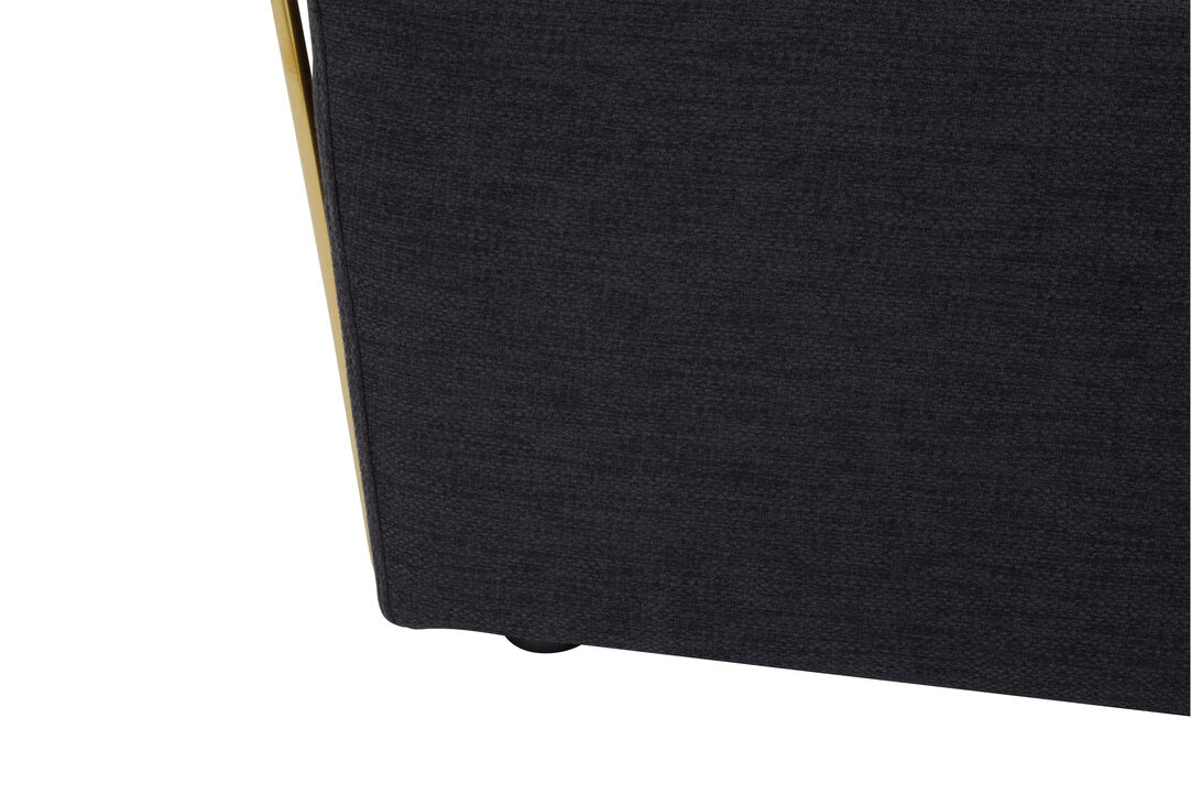 Senta 2 Seater Sofa - Black & Gold