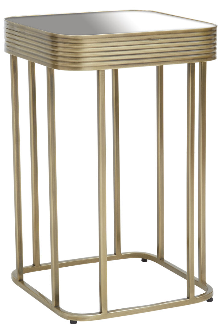 Mercer Side Table - Gold & Mirror