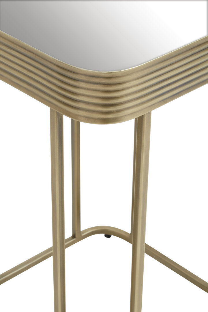 Mercer Side Table - Gold & Mirror