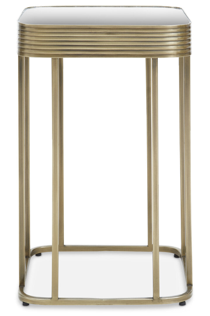 Mercer Side Table - Gold & Mirror