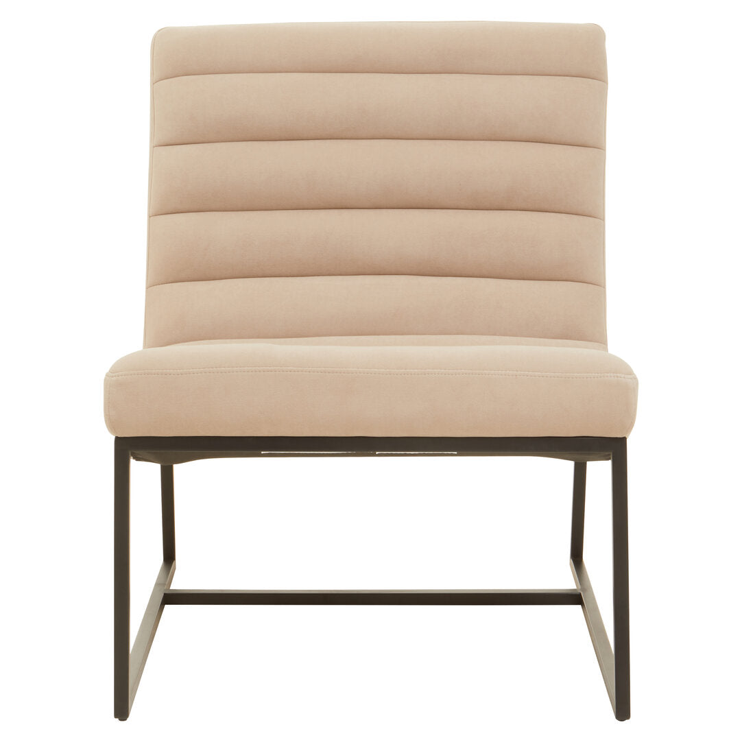 Mimosa Lounge Chair - Ivory Velvet