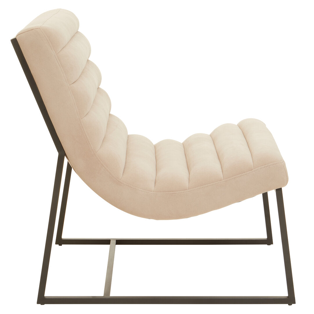 Mimosa Lounge Chair - Ivory Velvet