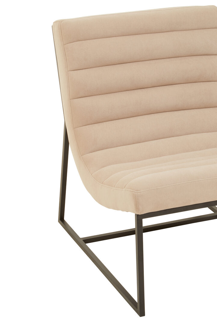Mimosa Lounge Chair - Ivory Velvet