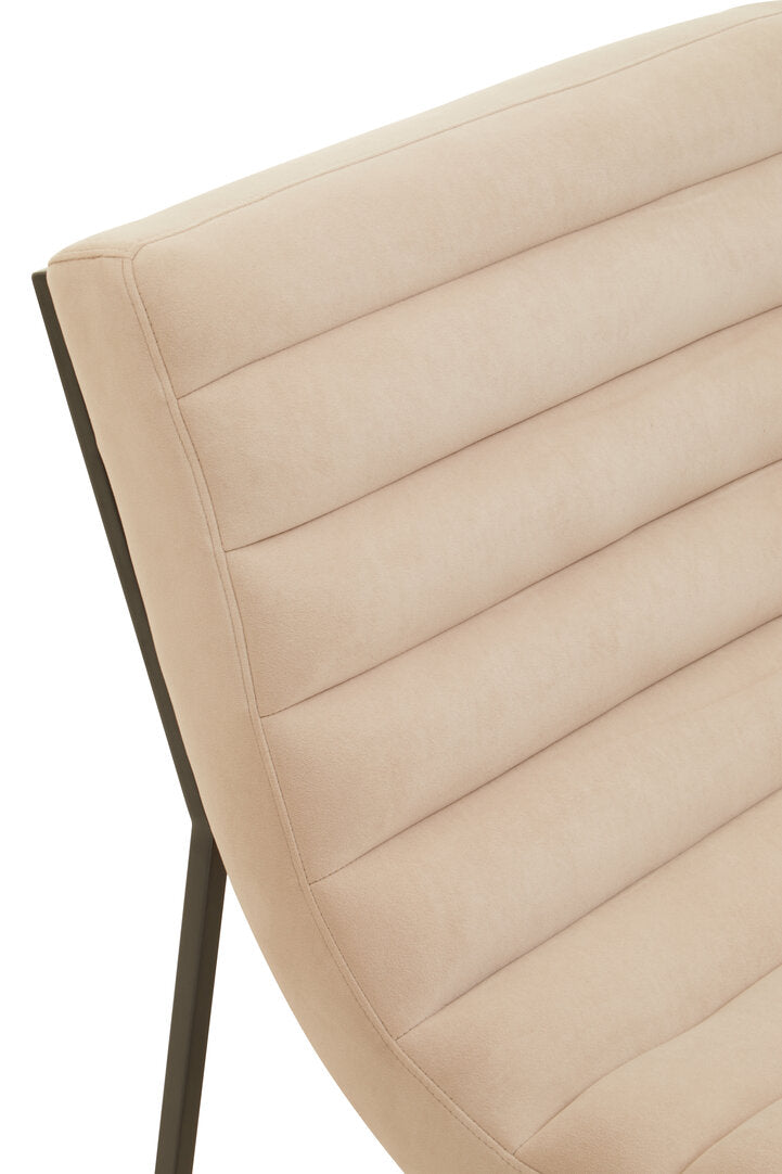 Mimosa Lounge Chair - Ivory Velvet