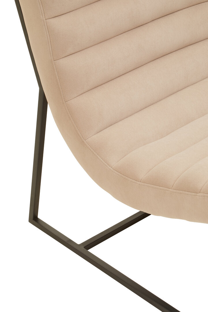 Mimosa Lounge Chair - Ivory Velvet