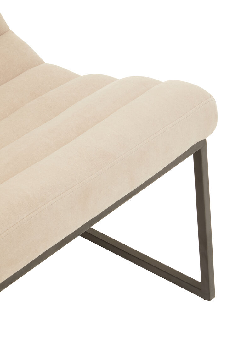 Mimosa Lounge Chair - Ivory Velvet