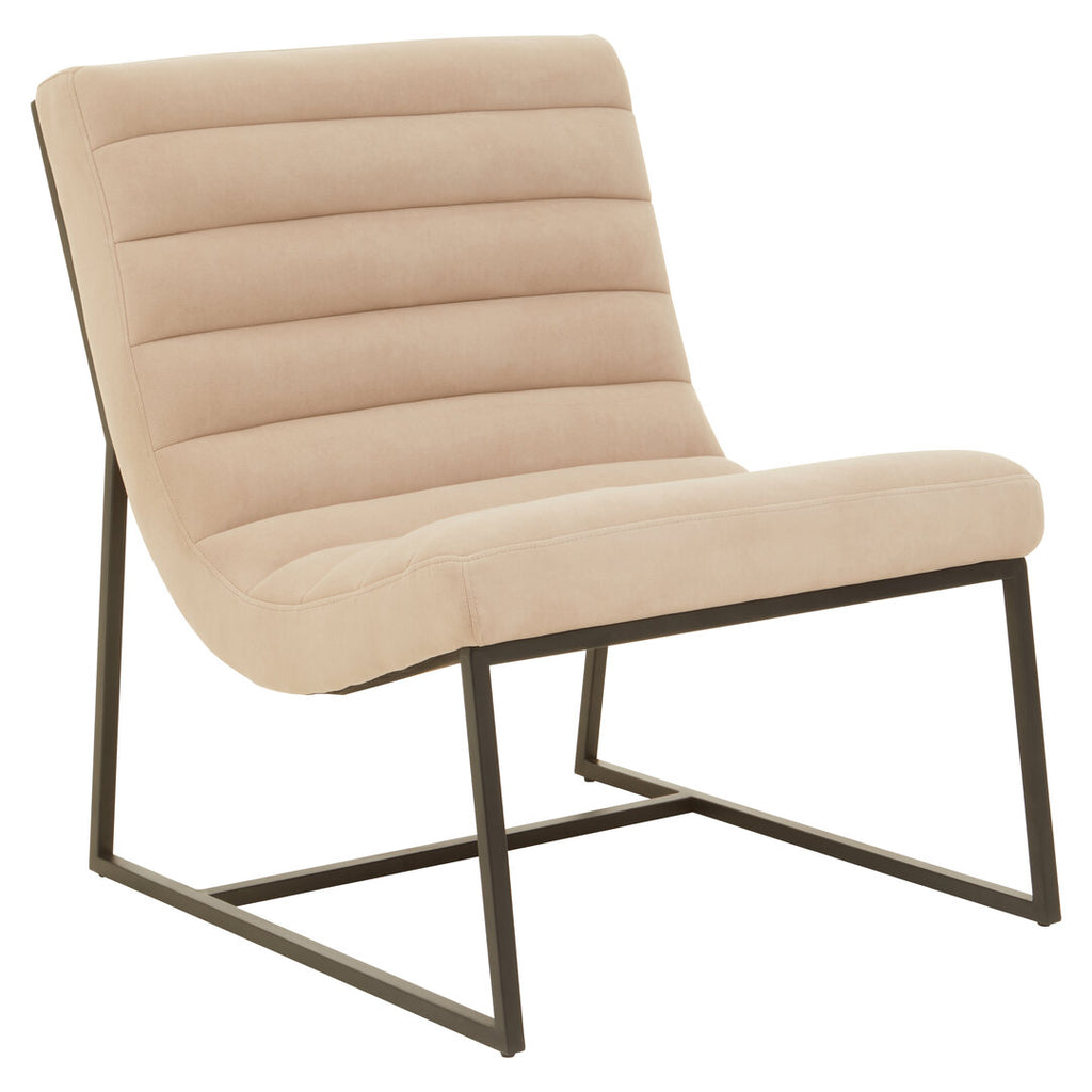 Mimosa Lounge Chair - Ivory Velvet