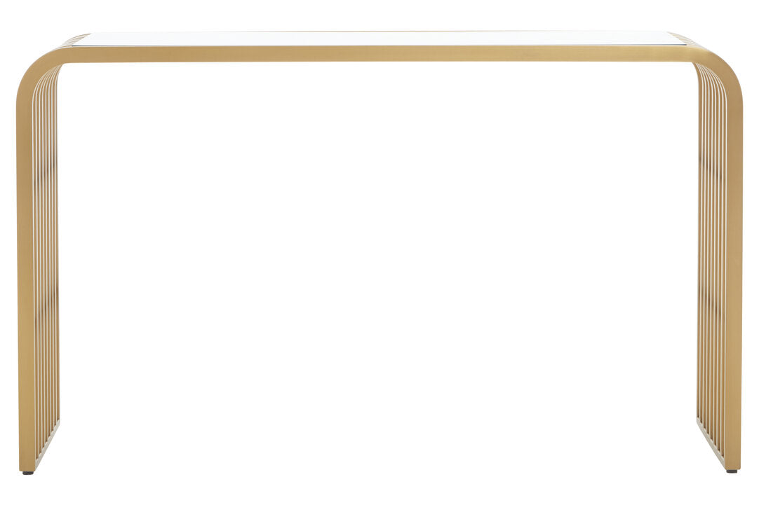 Conrad Console Table - Matte Gold & Glass
