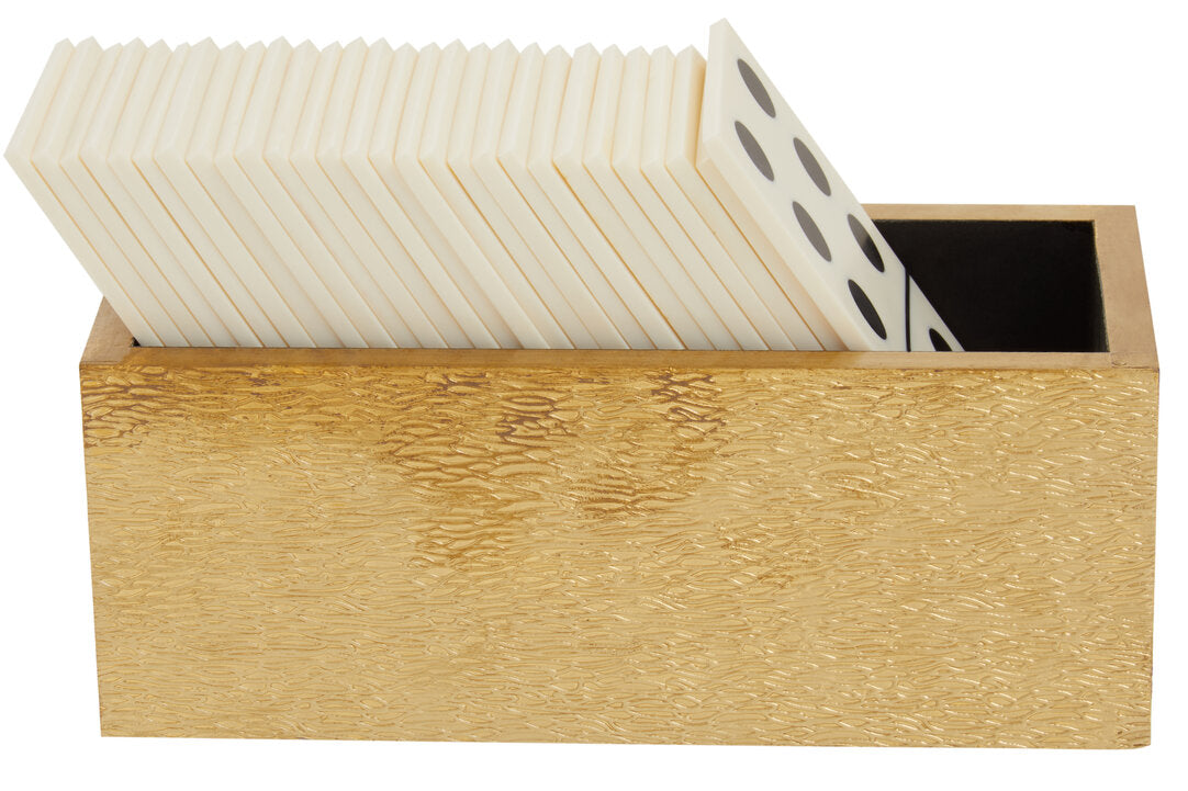 Dixon Domino Set - White & Gold