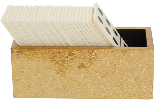 Dixon Domino Set - White & Gold