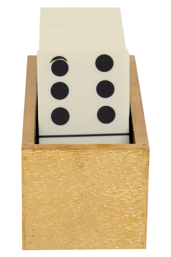 Dixon Domino Set - White & Gold
