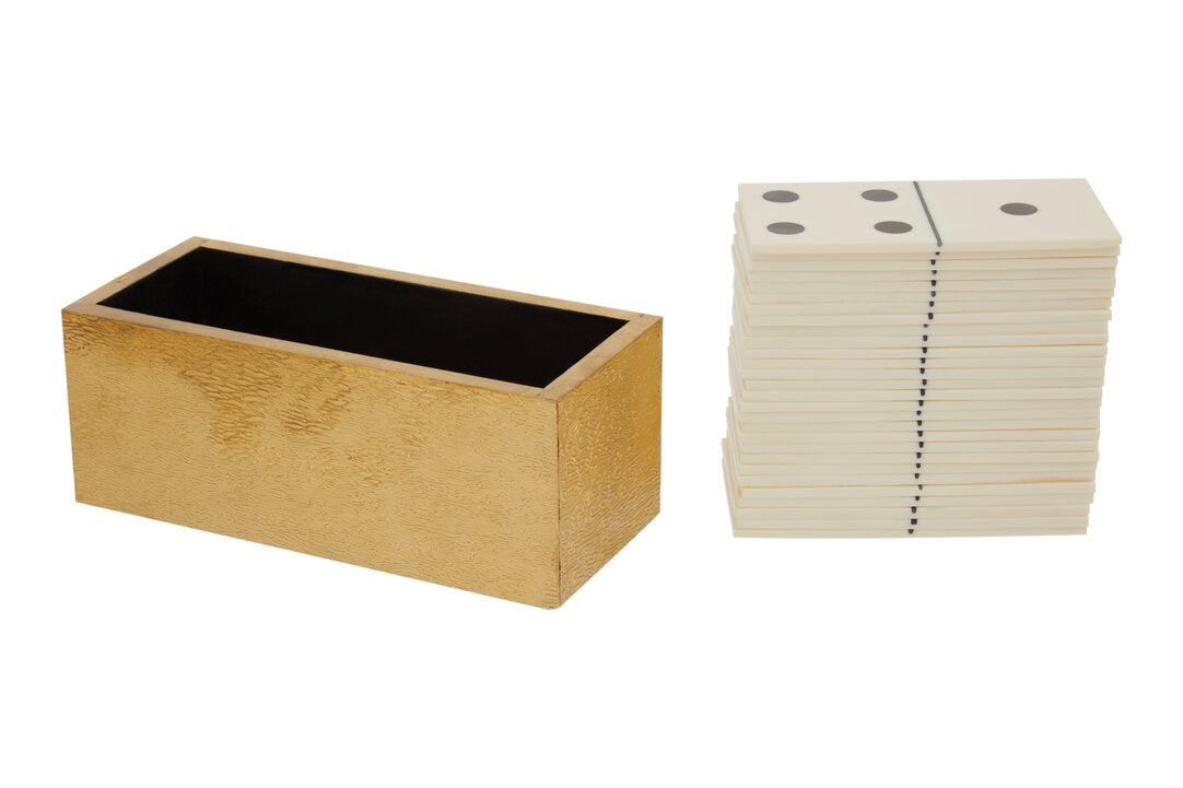Dixon Domino Set - White & Gold