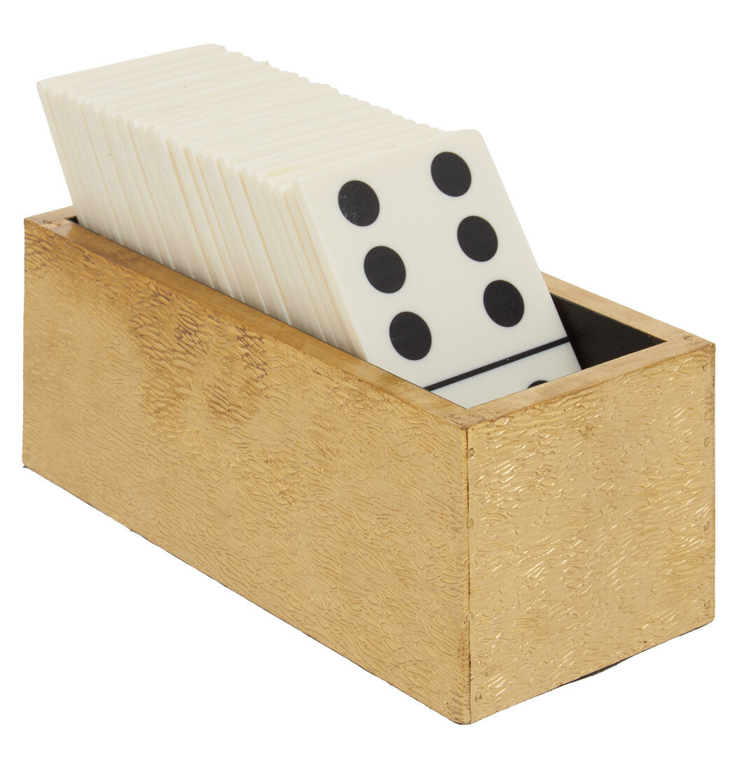 Dixon Domino Set - White & Gold