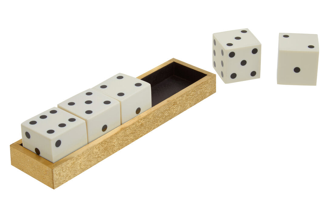 Dixon Dice Set - White & Gold