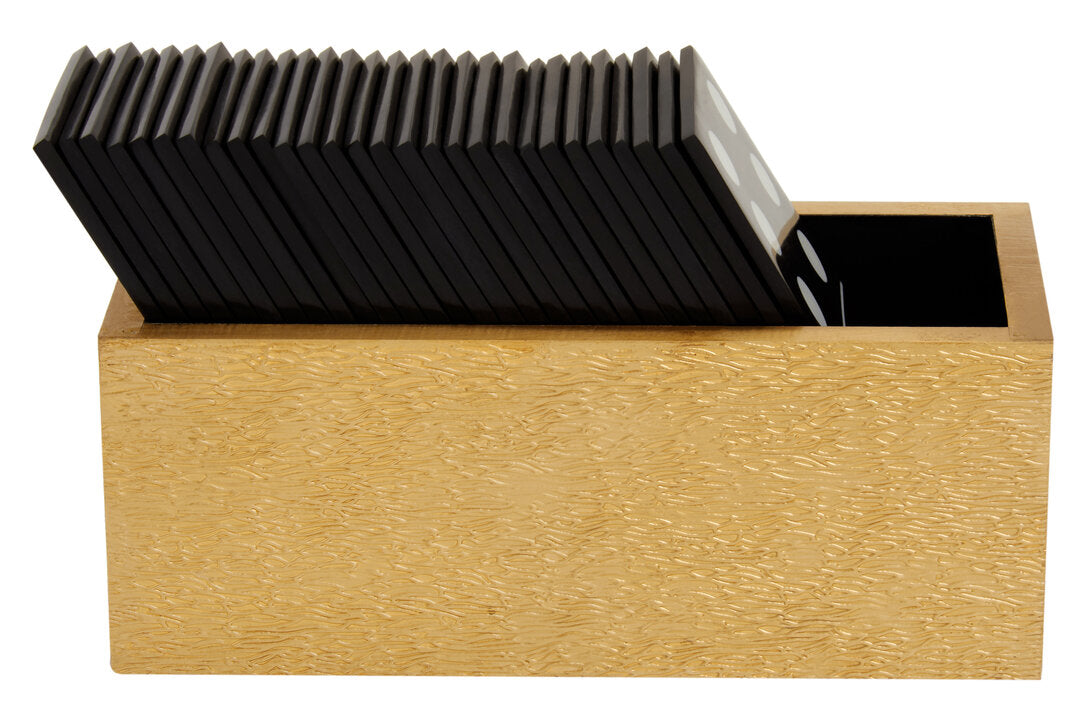 Dixon Domino Set - Black & Gold