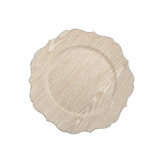Wood Grain Charge Plate - Set of 6