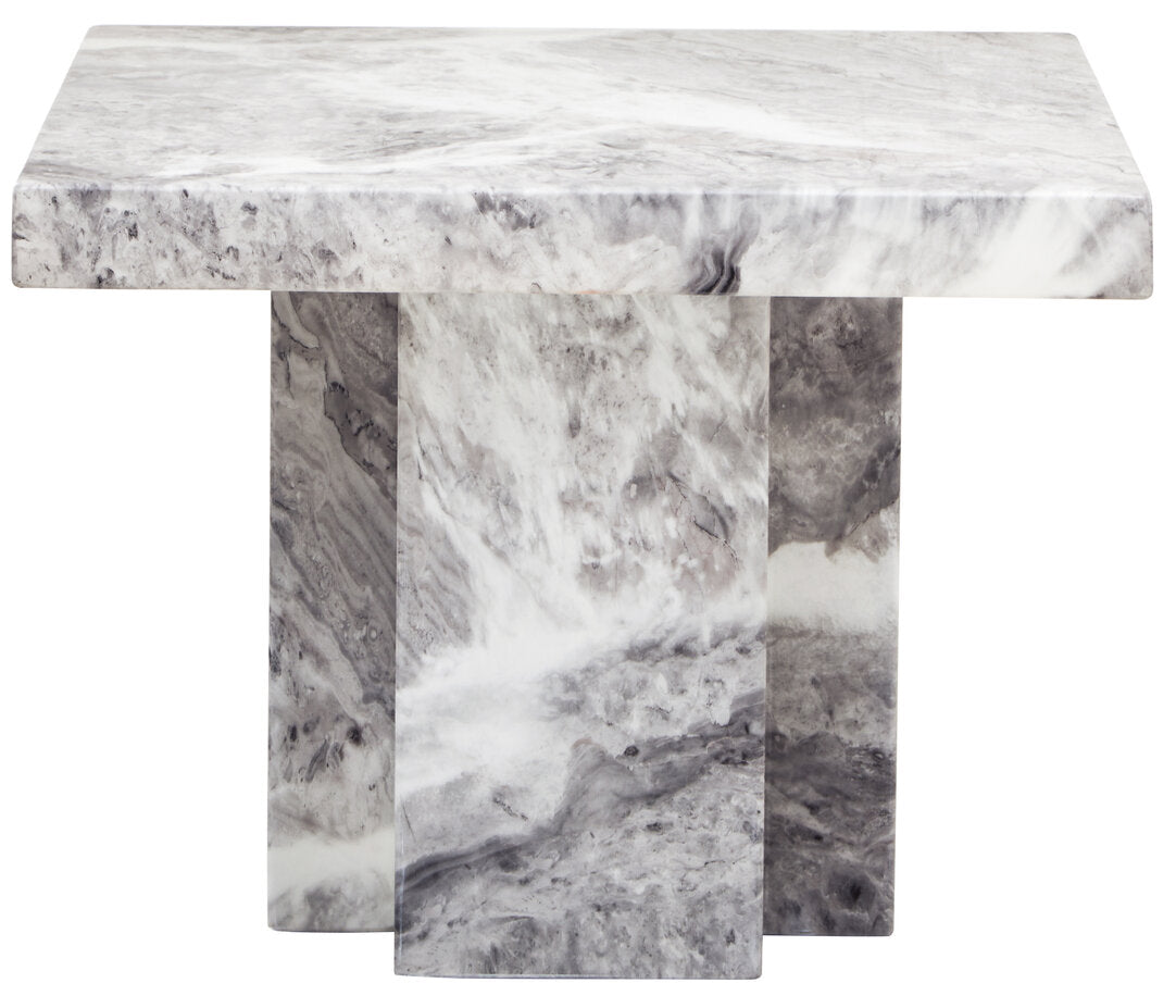Fallon Side Table - Grey Marble