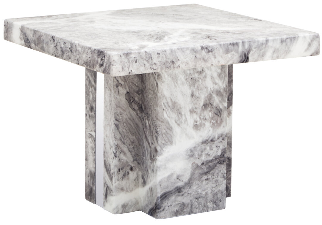 Fallon Side Table - Grey Marble