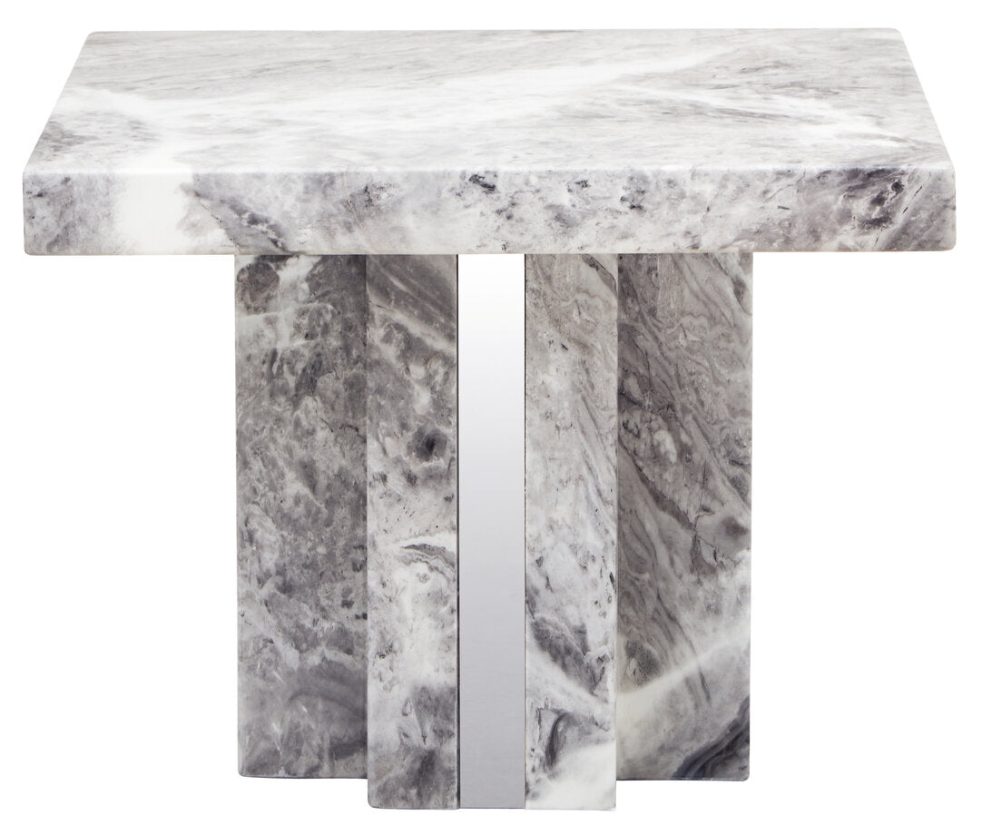 Fallon Side Table - Grey Marble