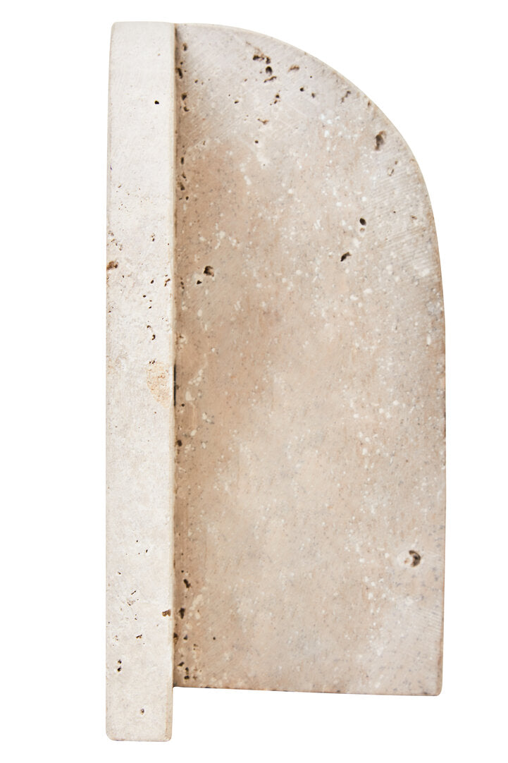Halbrook Travertine Arched Bookends - Set of 2