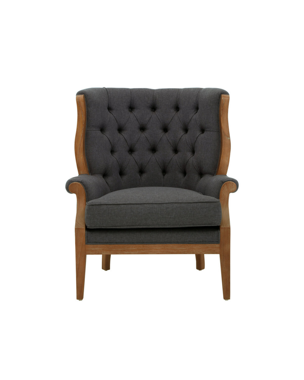 Fern Button Back Chair - Graphite Grey