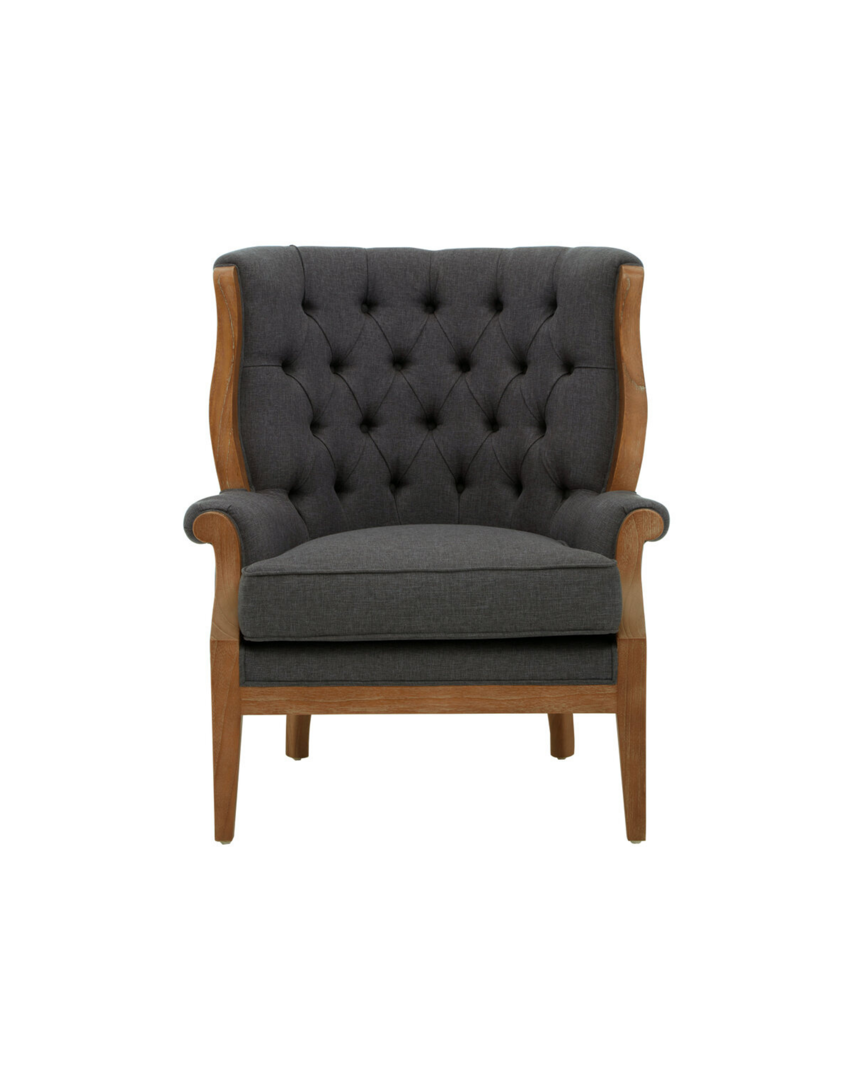 Fern Button Back Chair - Graphite Grey