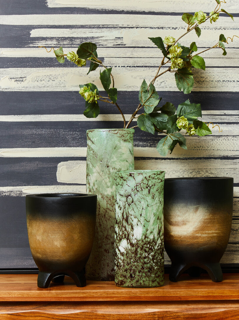 Lumeo Glass Marble Effect Vase - Small