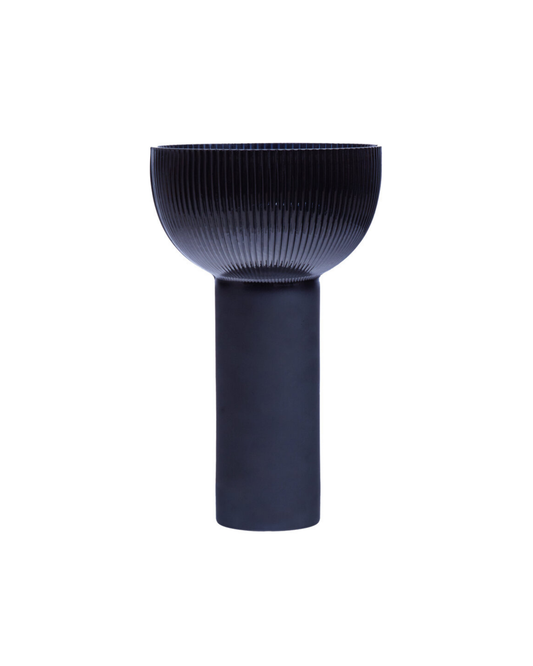 Fina Blue Glass Vase - Large