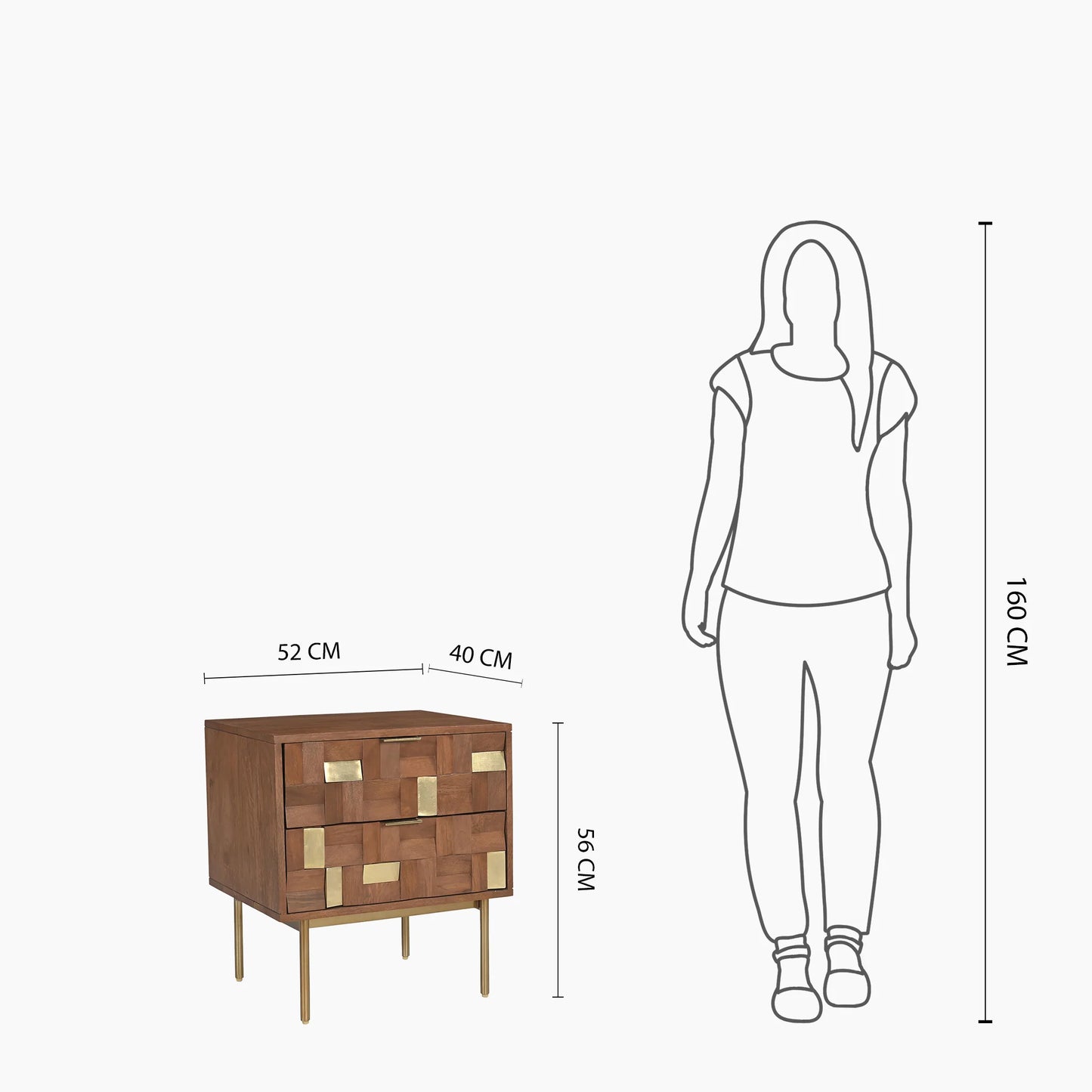 Bayfield Two Drawer Side Table