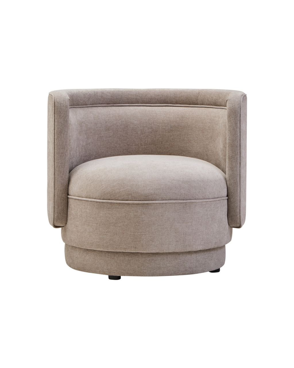 Alder Curved Chair - Taupe Chenille