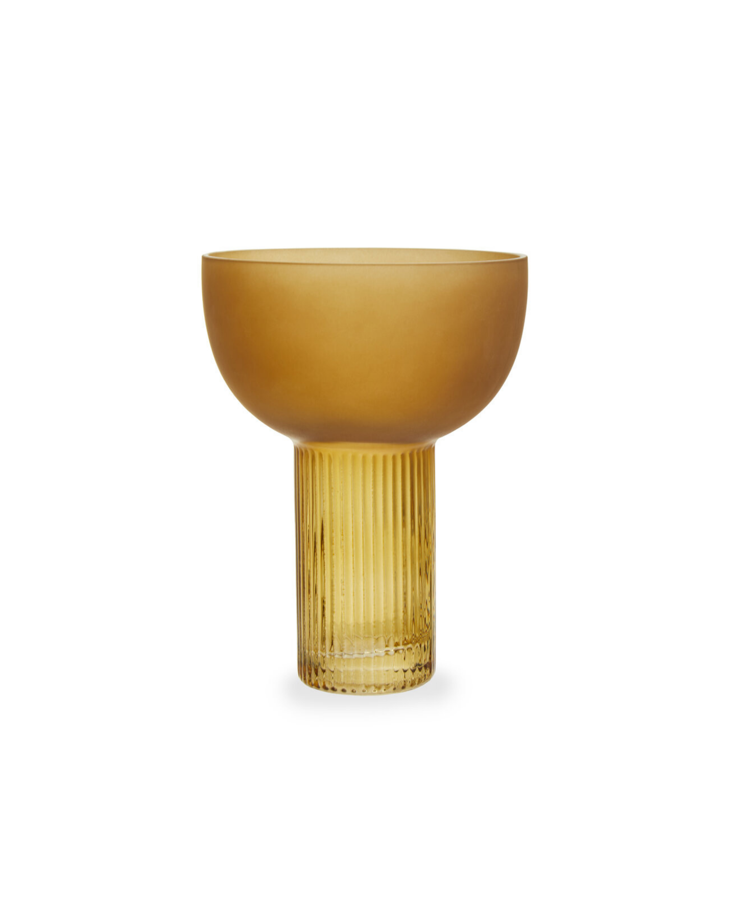 Fina Ochre Glass Vase - Small