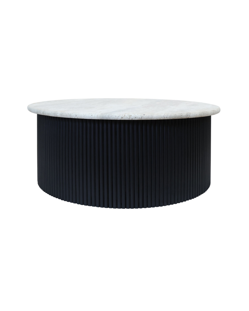 Cove Coffee Table - Travertine & Black