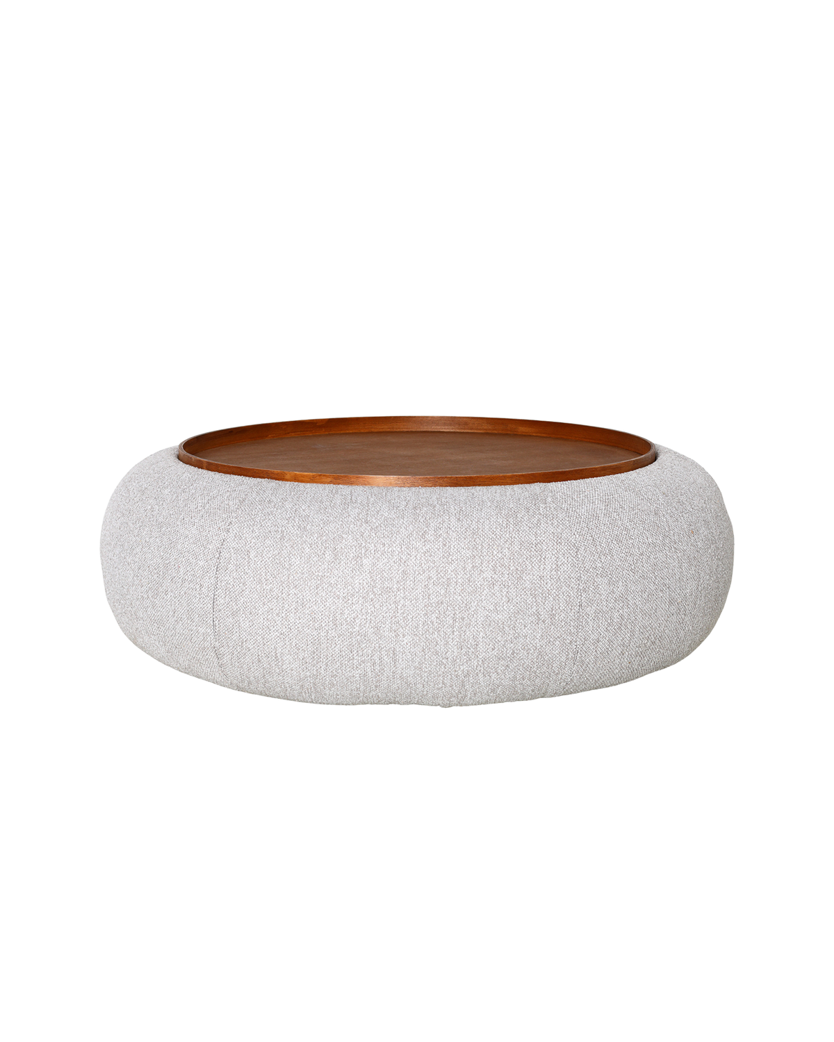 Colfax Coffee Table Ottoman - Walnut & Grey