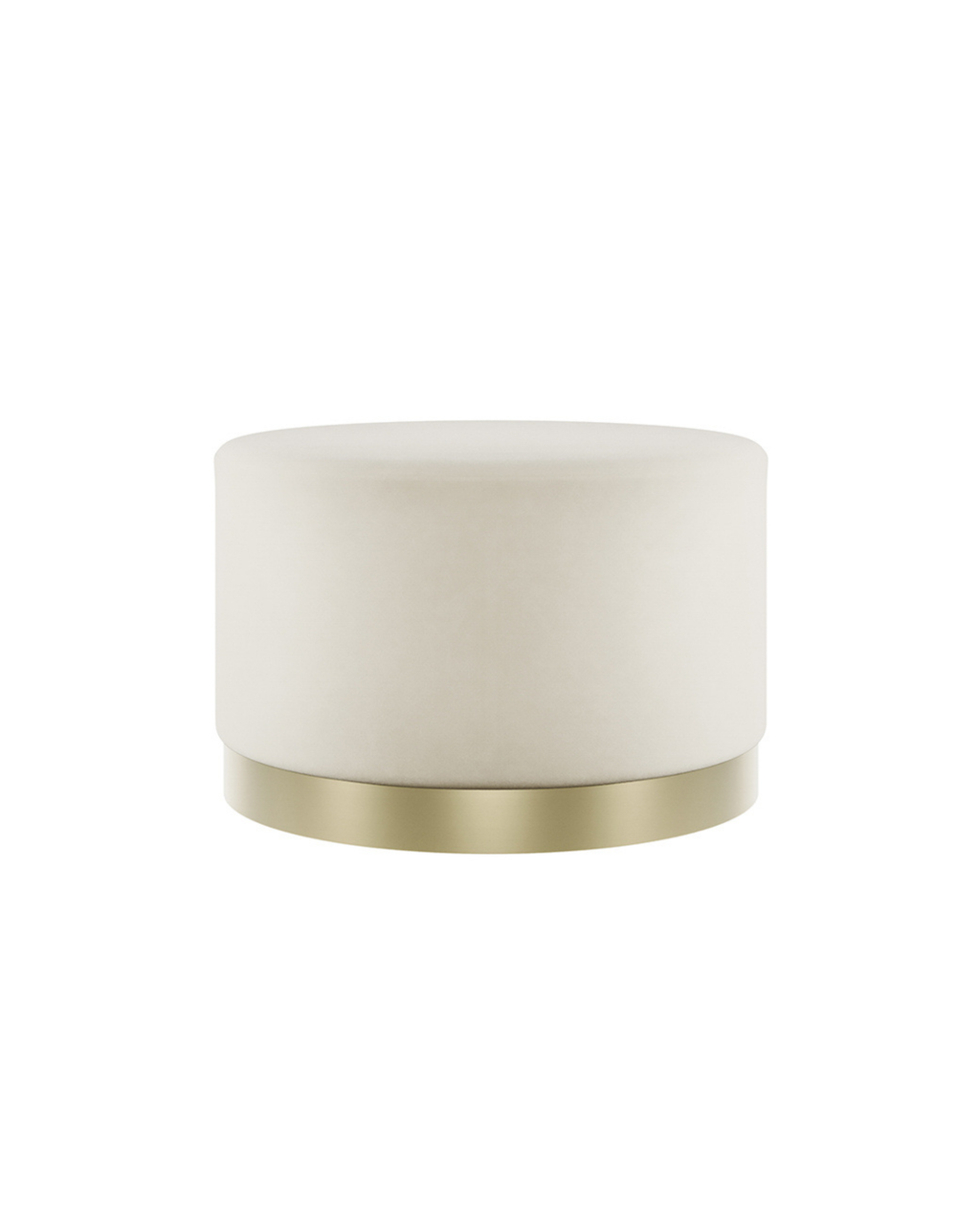 Large Sanderson Pouffe - Cream Velvet