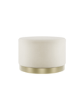 Large Sanderson Pouffe - Cream Velvet