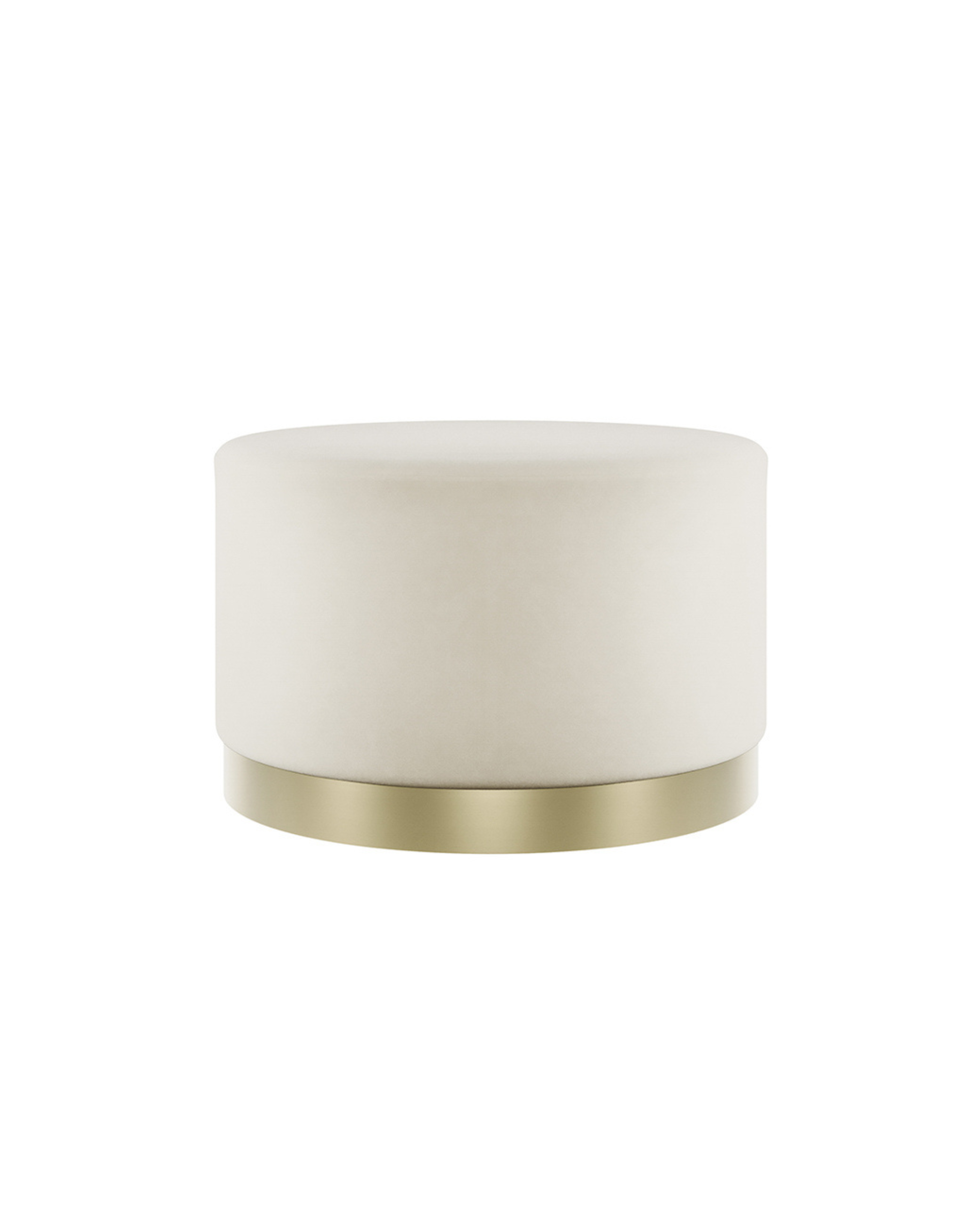 Large Sanderson Pouffe - Cream Velvet
