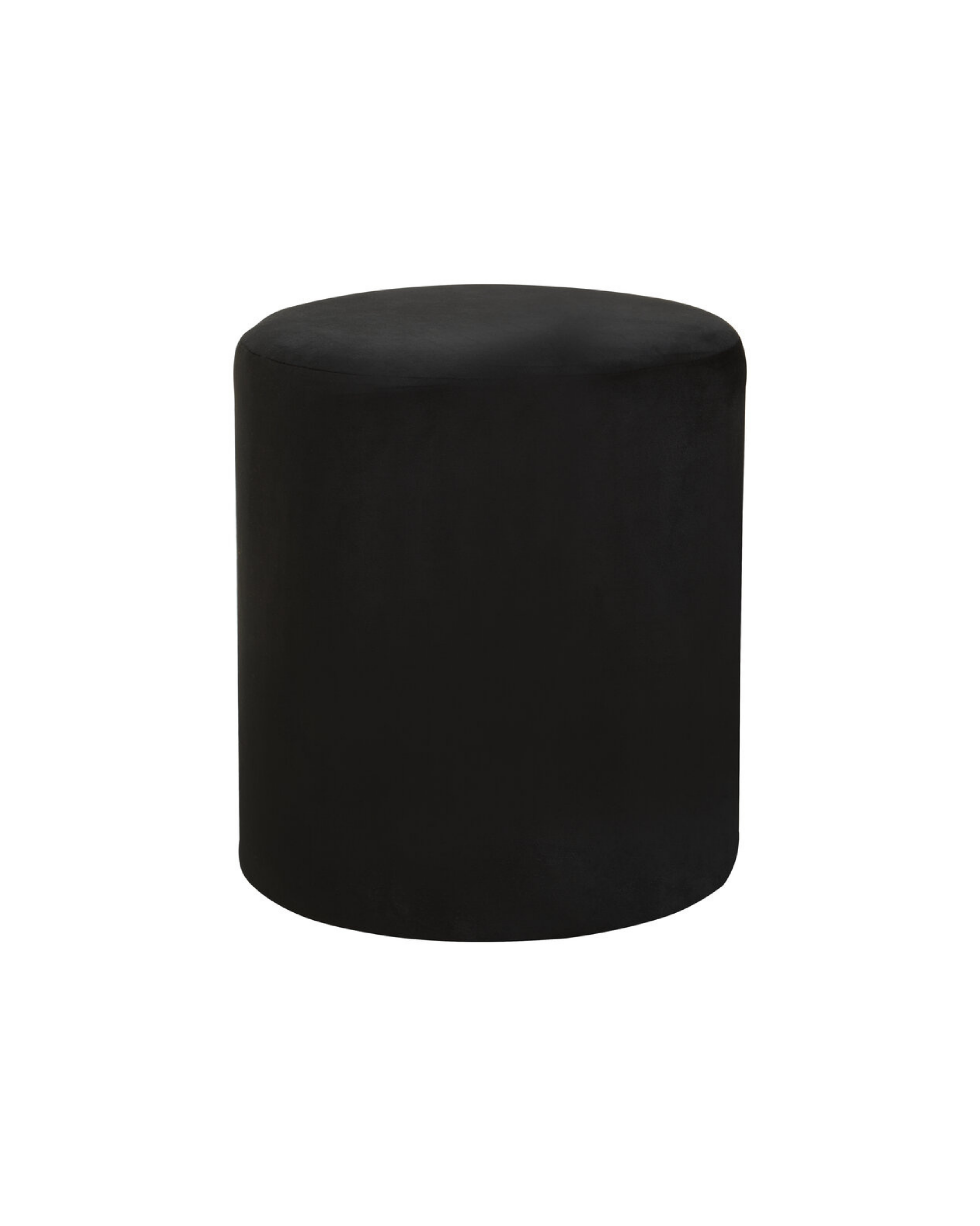 Arden Velvet Pouffe - Black