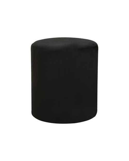 Arden Velvet Pouffe - Black