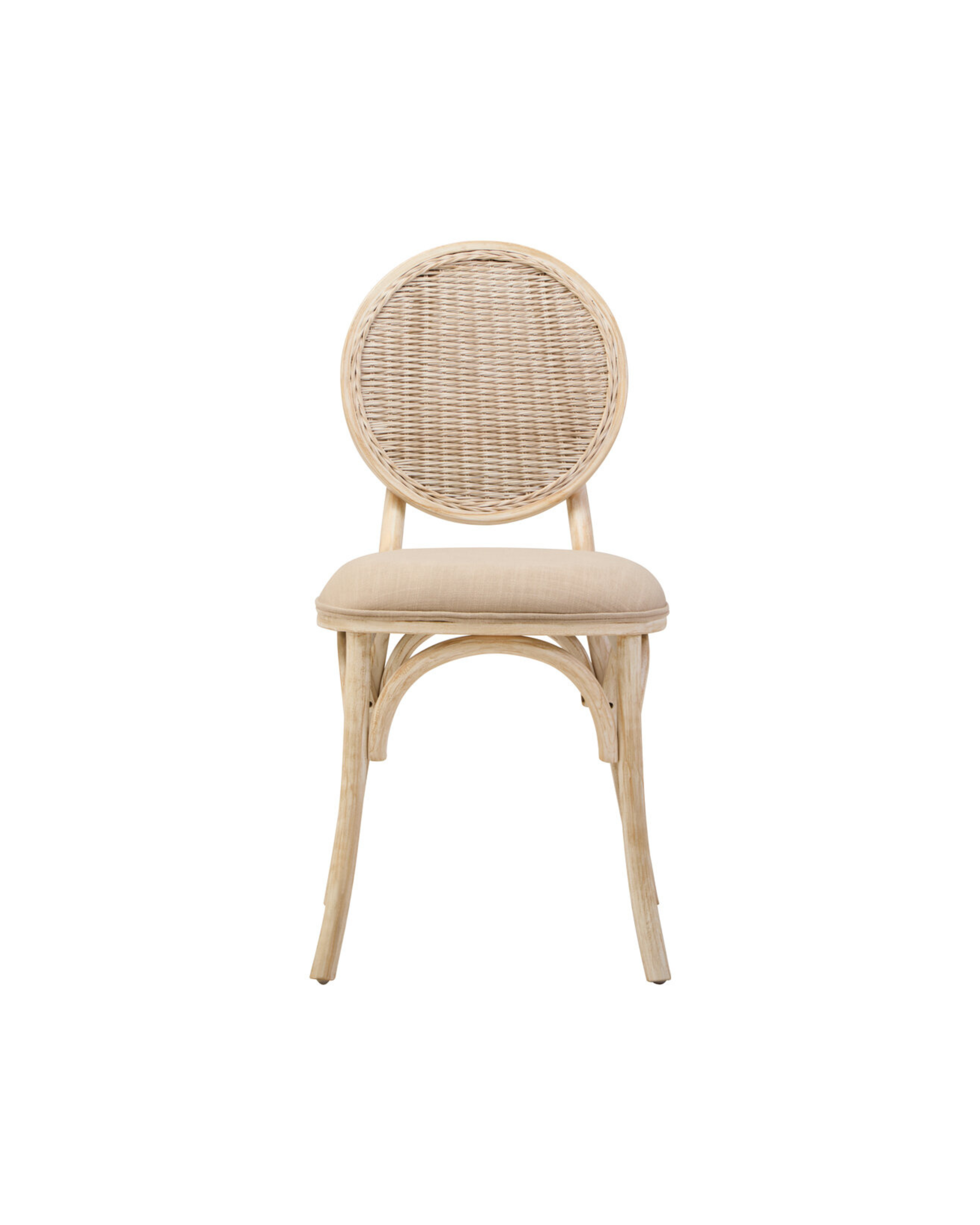 Parker Elm Wood Dining Chair - White Wash