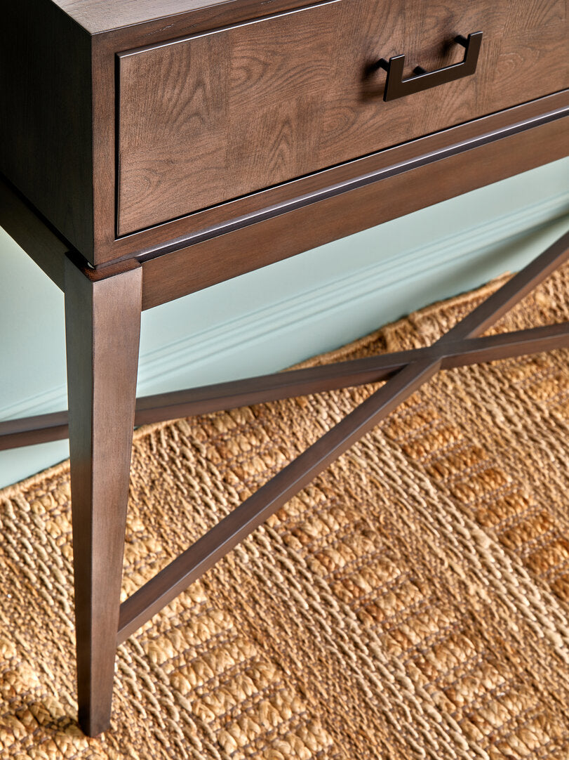 Arden Two Draw Console Table - Antique Grey