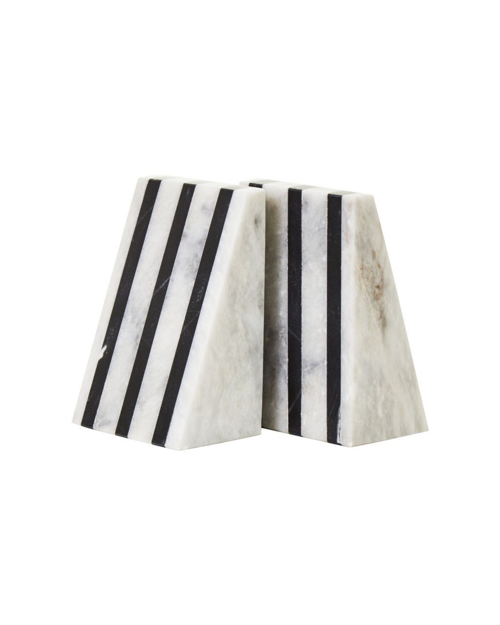Seaway White Marble Bookends - Set of 2