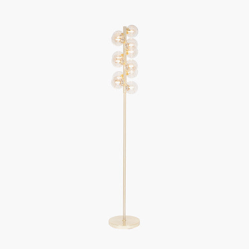 Talbot Orb Floor Lamp -  Lustre Glass and Gold