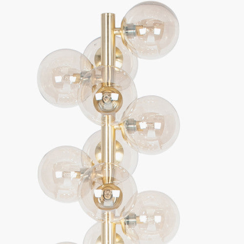 Talbot Orb Floor Lamp -  Lustre Glass and Gold
