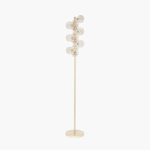 Talbot Orb Floor Lamp -  Lustre Glass and Gold