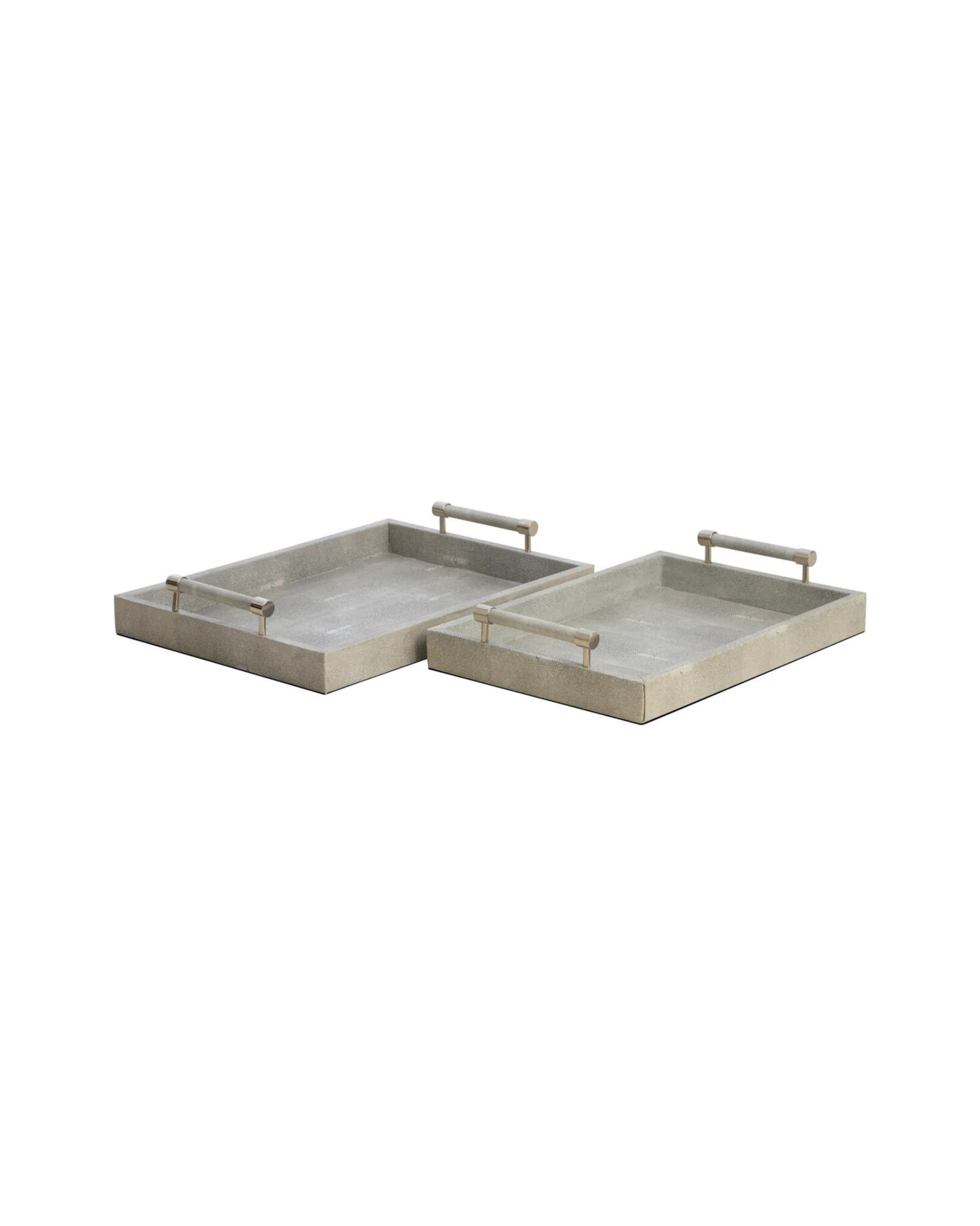 Pendry Trays - Set of 2 - Grey Shagreen