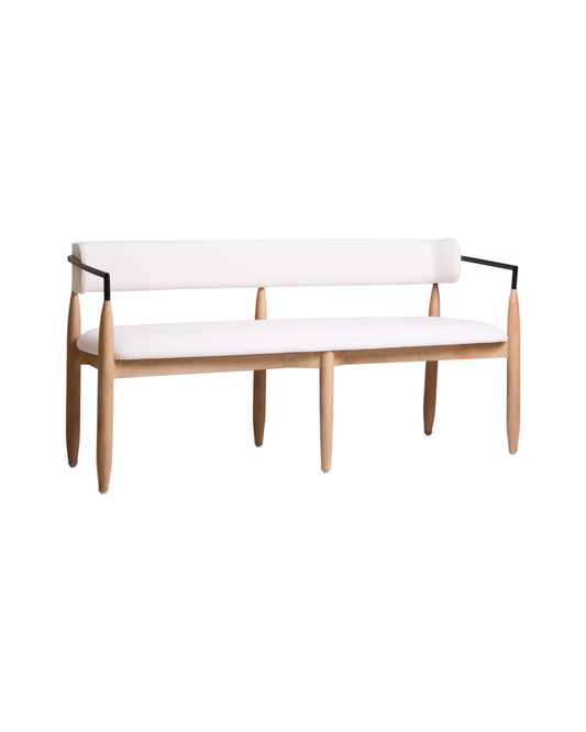 Maeve Dining Bench - Cream
